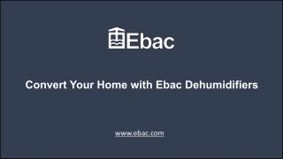 Convert Your Home with Ebac Dehumidifiers