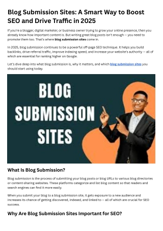 Blog Submission Sites