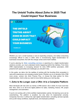 The Untold Truths About Zoho in 2025 That Could Impact Your Business