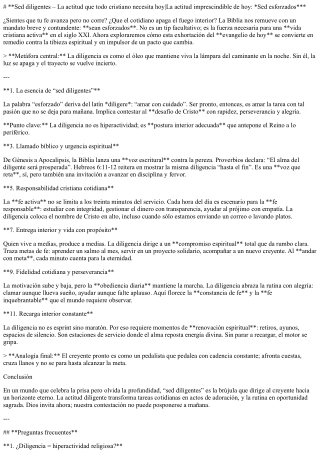 Sed diligentes – La actitud que todo cristiano necesita hoy