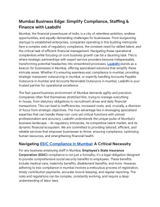 Simplify Compliance, Staffing & Finance with Laabdhi