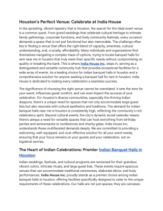 Houston's Perfect Venue_ Celebrate at India House