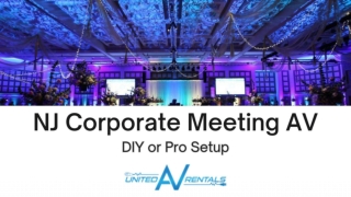 Corporate Event Rentals DIY or Pro AV Setup in NJ