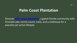 Palm Coast Plantation