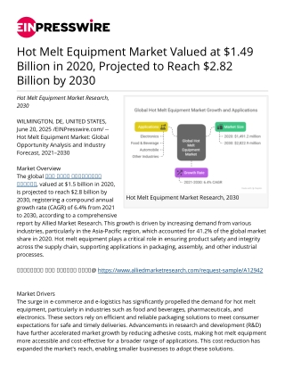 Hot Melt Equipment Market