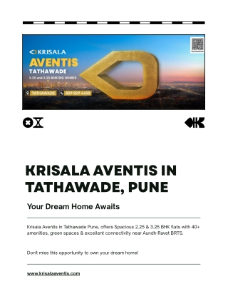 Krisala  new Launch in Tathawade, Pune