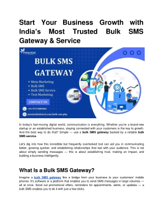 Start Your Business Growth with India’s Most Trusted Bulk SMS Gateway & Service(1)