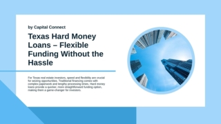 Texas Hard Money Loans – Flexible Funding Without the Hassle