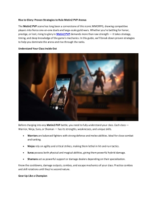 Rise to Glory: Proven Strategies to Rule Metin2 PVP Arenas