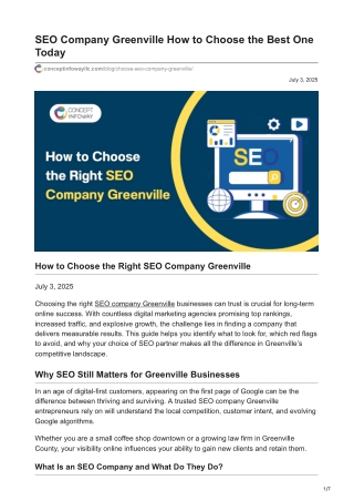 conceptinfowayllc.com-SEO Company Greenville How to Choose the Best One Today