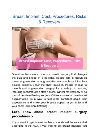 Breast Implant Cost, Procedures, Risks & Recovery