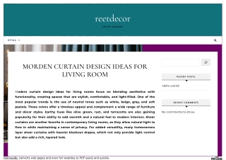 MORDEN CURTAIN DESIGN IDEAS FOR LIVING ROOM