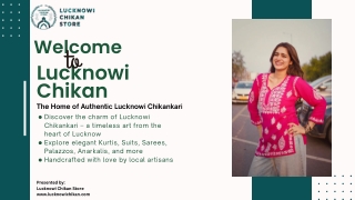 Lucknowi Chikankari  Handcrafted Chikan Kurtis, Sarees & Ethnic Wear