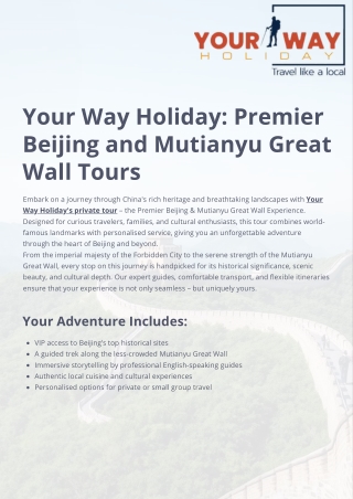 Beijing City Tour | Explore Beijing with a Private Local Guide – Book Now!