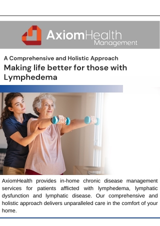 Lymphedema Physical Therapy Services by Axiom Health Management