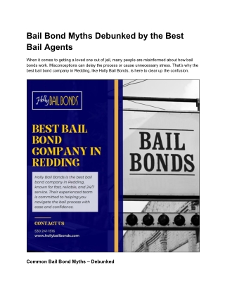 Bail Bond Myths Debunked by the Best Bail Agents