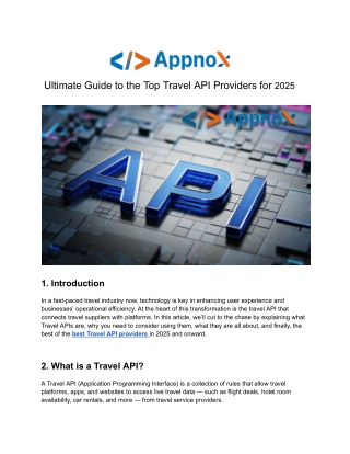 Ultimate Guide to the Top Travel API Providers for 2025
