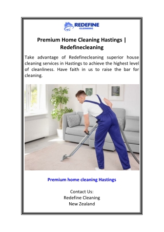 Premium Home Cleaning Hastings  Redefinecleaning