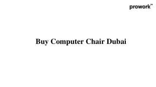 Buy Computer Chair Dubai
