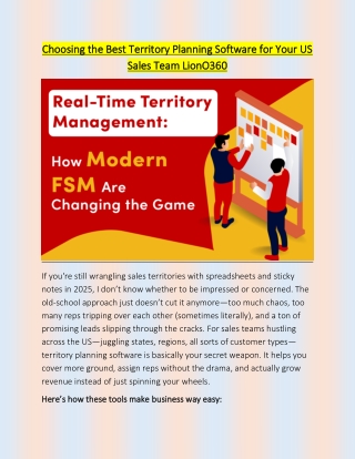 Choosing the Best Territory Planning Software for Your US Sales Team LionO360