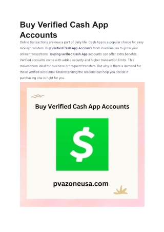 Top 24 Best Verified Cash App Services To Buy Online