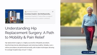 Understanding Hip Replacement Surgery: A Path to Mobility & Pain Relief