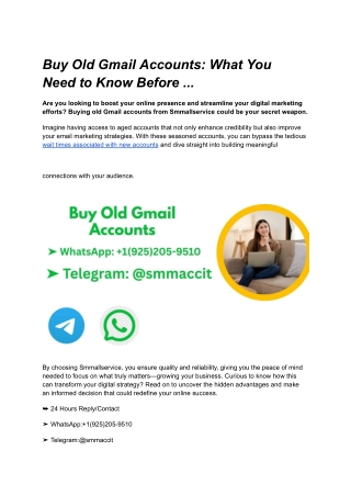 Buy Old Gmail Accounts_ What You Need to Know Before