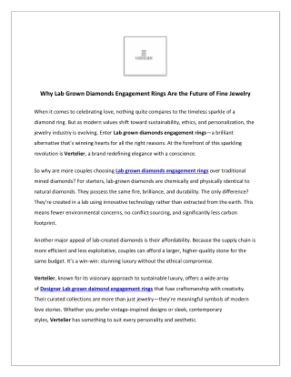 Why Lab Grown Diamonds Engagement Rings Are the Future of Fine Jewelry