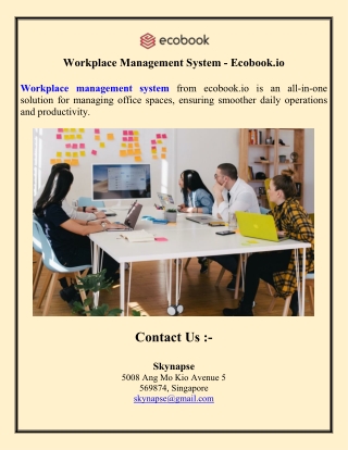 Workplace Management System - Ecobook.io