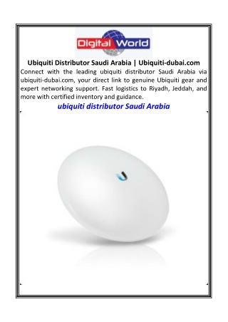 Ubiquiti Distributor Saudi Arabia.Ubiquiti-dubai