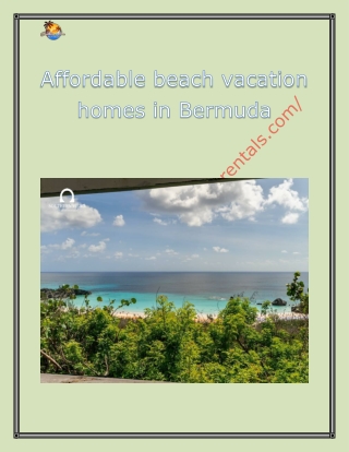 Affordable beach vacation homes in Bermuda