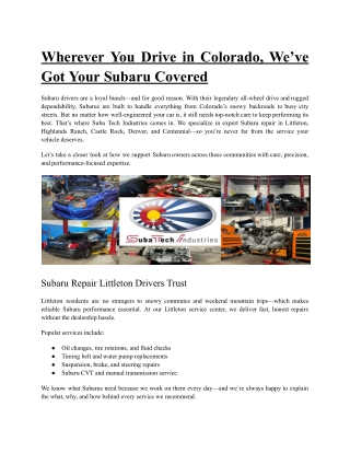 Suba Tech Industries PDF