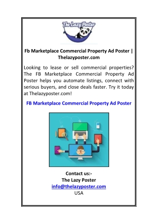 Fb Marketplace Commercial Property Ad Poster Thelazyposter.com