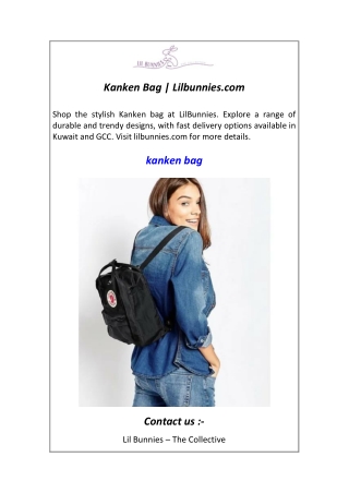 Kanken Bag  Lilbunnies.com