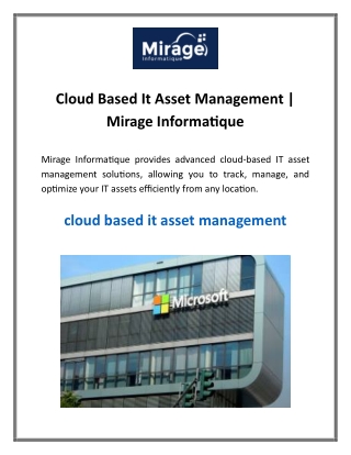 Cloud Based It Asset Management