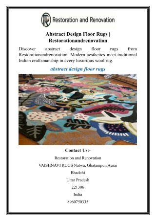 Abstract Design Floor Rugs  Restorationandrenovation