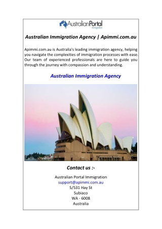 Australian Immigration Agency  Apimmi.com.au