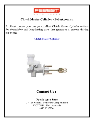 Clutch Master Cylinder - Febest.com.au