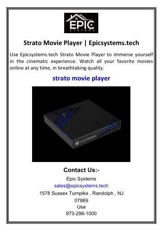 Strato Movie Player  Epicsystems.tech