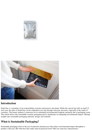 Celebrating Earth Day Every Day with Conscious Cosmetic Packagings