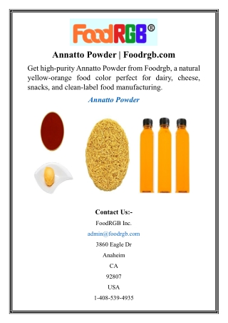 Annatto Powder  Foodrgb.com