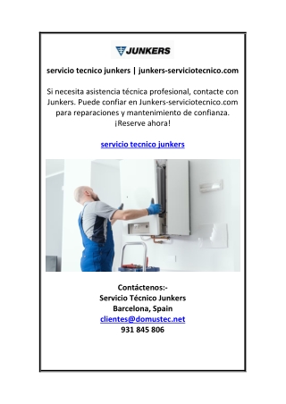 servicio tecnico junkers | junkers-serviciotecnico.com