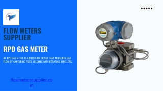 Reliable Flow Monitoring with RPD Gas Meter Solutions