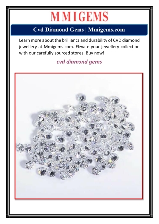 Cvd Diamond Gems | Mmigems.com