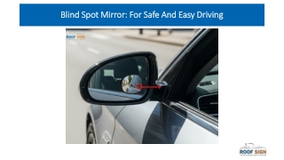 Blind Spot Mirror For Safe And Easy Driving