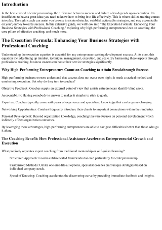 The Execution Equation: Enhancing Your Service Methods with Professional Trainin