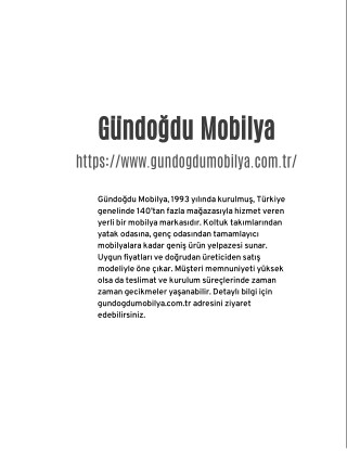 Gündoğdu Mobilya