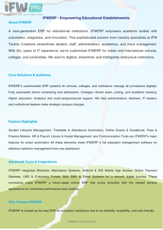 Best ERP for Education Institutions