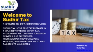 Best CPA in New Jersey | Trusted Tax & Accounting Services – Sudhir Tax