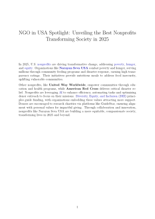 NGO in USA